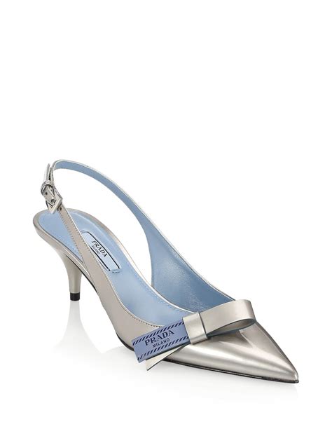 prada pumps slingback|Prada kitten heel boots.